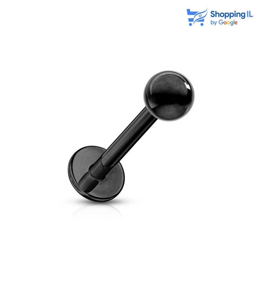 לברט מצופה טיטניום שחור- עגיל לברט גולה עשוי מתכת רפואית מצופה טיטניום שחור. העגיל בעיצוב קלאסי של לברט. צבע - שחור מידה - מגיע בעובי של 1.2 מ"מ ובאורך 6/8 מ"מ קוטר סוגר - 3 מ"מ  העגיל מיועד בעיקר לאזורים הבאים: - פירסינג קונץ' - פירסינג הליקס - פירסינג פלאט - פירסינג טראגוס - פירסינג לברט
