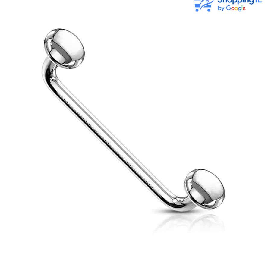 עגיל סרפס 90°  - עשוי מתכת רפואית. העגיל בעיצוב עגיל שטוח. צבע - כסוף, זהב, זהב רוז, ריינבו, שחור מידה - מגיע בעובי של 1.2 מ"מ ובאורך 16 מ"מ  קוטר סוגרים - 4 מ"מ  העגיל מיועד בעיקר לאזורים הבאים: - פירסינג שטוח - פירסינג סידבורן