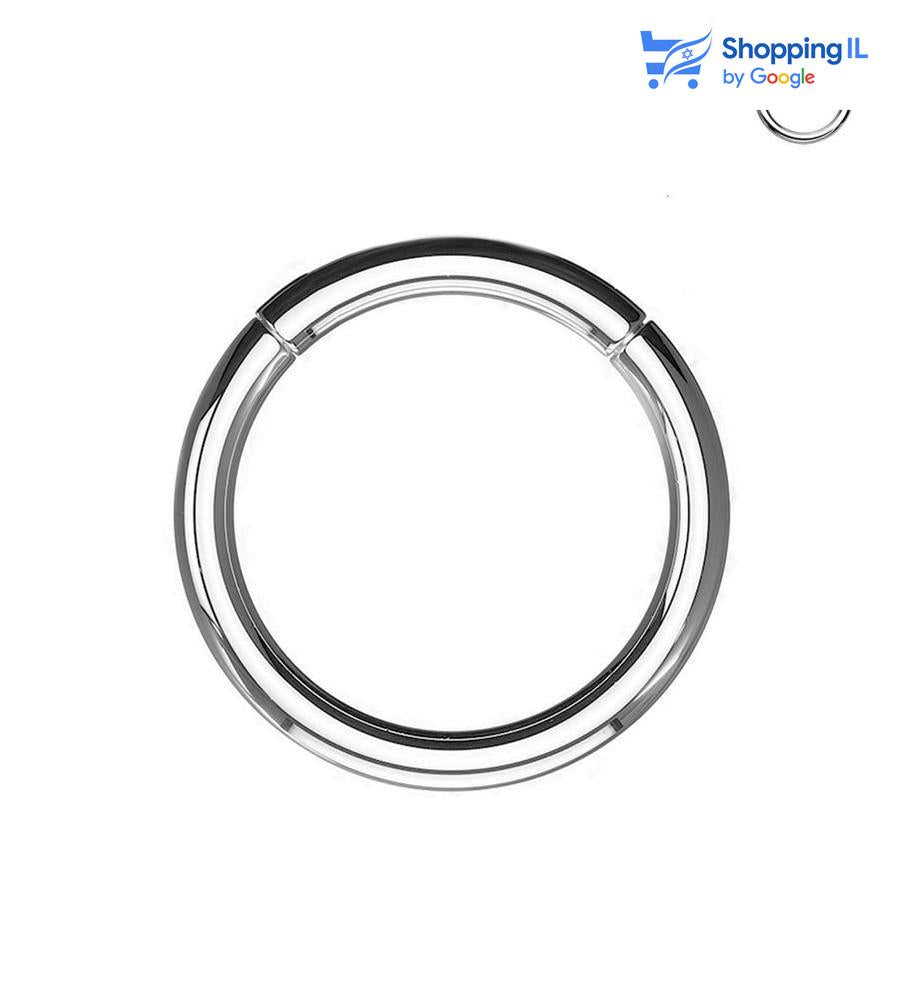 חישוק טיטניום - טיטניום - חישוקים ופרסות - 10 מ"מ - פירסינג הליקס - פירסינג ספטום - פירסינג טראגוס