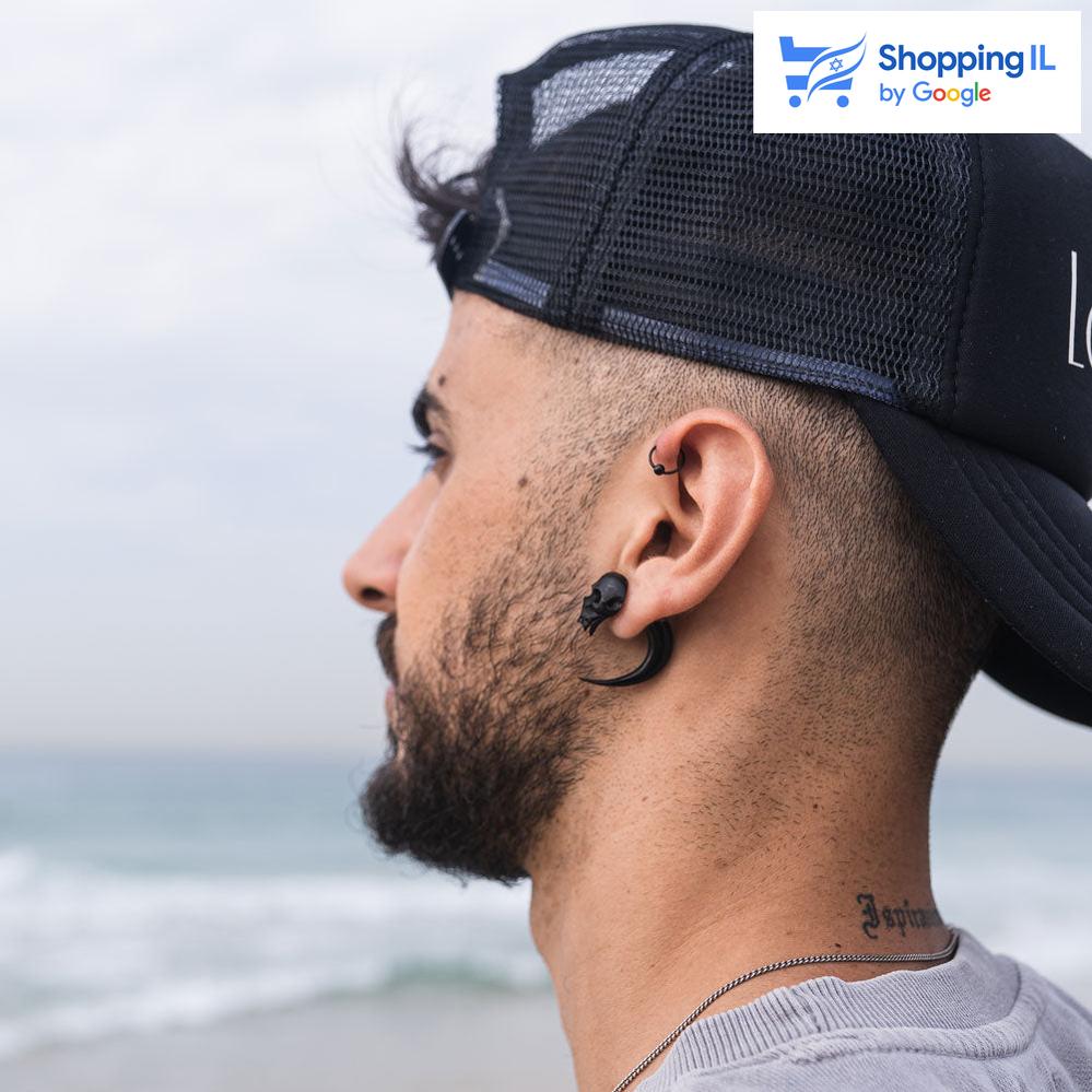 Ghost Rider - עגיל טאפר עשוי מקרן באפלו. הטאפר בעיצוב שד שחור. צבע - שחור מידה - מגיע בעובי 8 מ"מ  העגיל מיועד בעיקר לאזורים הבאים: - הרחבה באוזן  העגיל מגיעה כעגיל בודד ולא בזוג