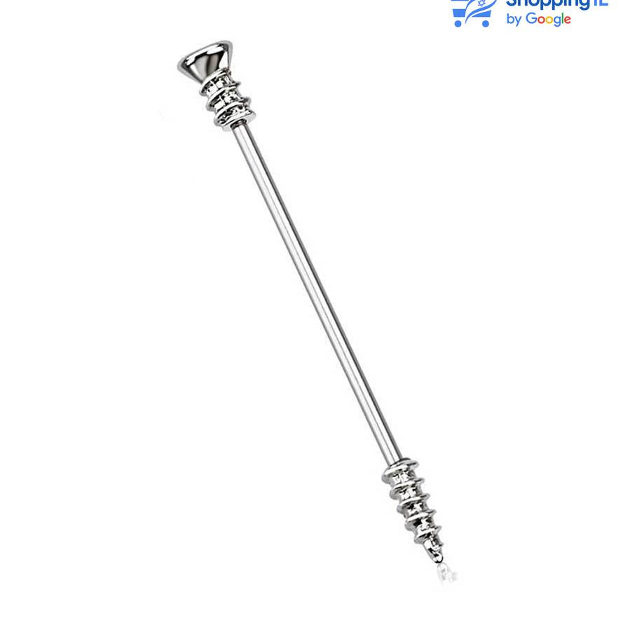 1.6 מ"מ ובאורך 38 מ"מ  העגיל מיועד בעיקר לאזורים הבאים: - פירסינג אינדסטריאל 