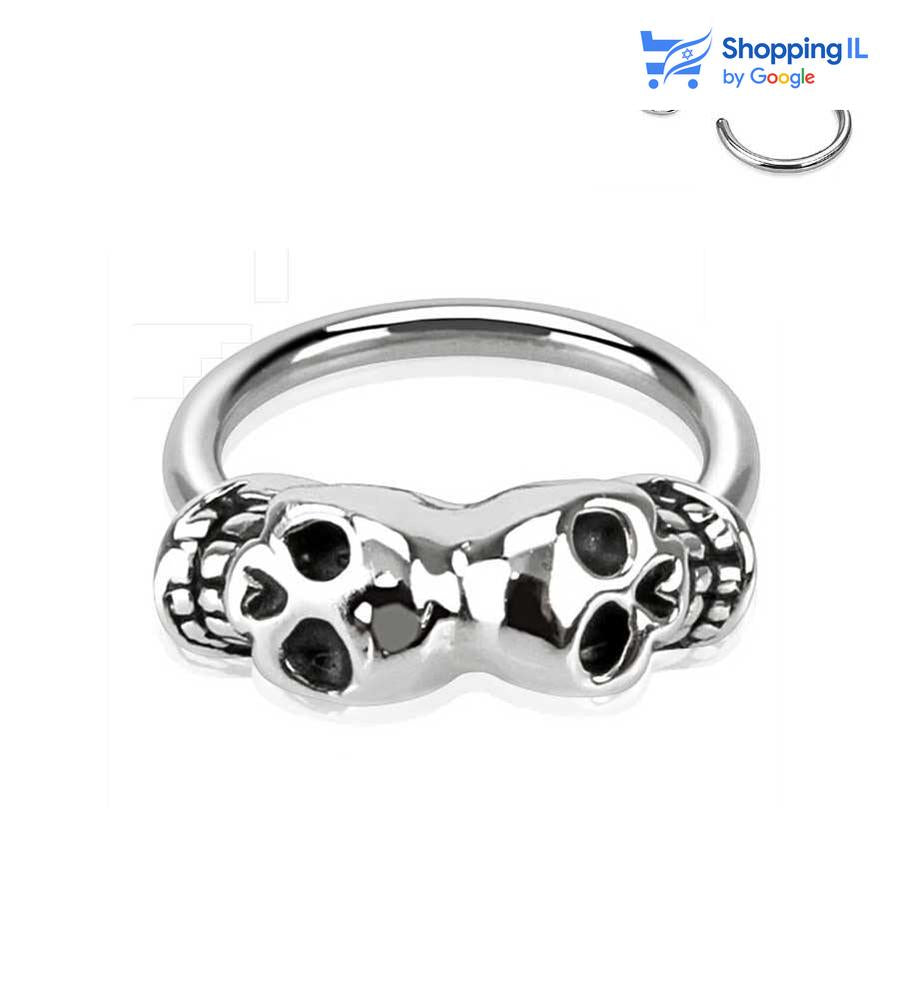 Skulls - סרג'יקל סטיל - פירסינג בפיטמה / ספטום / חישוקים פרסות -עגיל לפיטמה - עגיל בפיטמה - פירסינג בפיטמה - עגיל בפטמה 