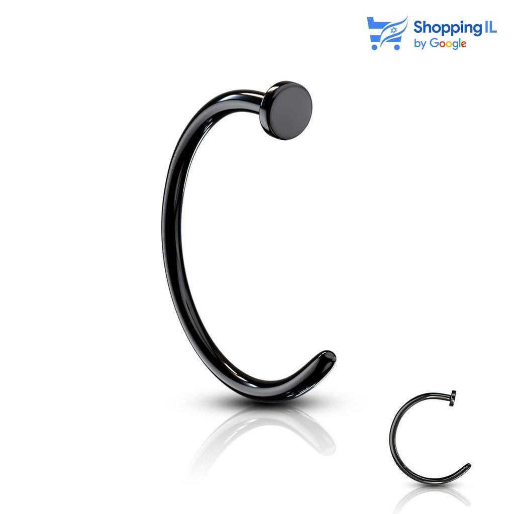 עגיל נזם חישוק נקודה - עשוי מתכת רפואית מצופה בטיטניום. העגיל בעיצוב חישוק נקודה בציפוי איכותי ויוקרתי שמתאים לטיטניום טהור המספק צבעים מדהימים ועמידות לאורך זמן. צבע - שחור, זהב מידה - מגיע בעובי של 0.8 מ"מ ובאורך 8 מ"מ  העגיל מיועד בעיקר לאזורים הבאים: - פירסינג נזם