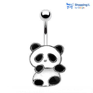 עגיל לטבור פנדה- עשוי מתכת רפואית מצופה רודיום. העגילבעיצוב דוב פנדה חמוד, כשהחלק התחתון של הדוב משוחרר ומחליק ימינה ושמאלה. צבע - שחור לבן מידה - מגיע בעובי של 1.6 מ"מ ובאורך 10 מ"מ  העגיל מיועד בעיקר לאזורים הבאים: - פירסינג בטבור