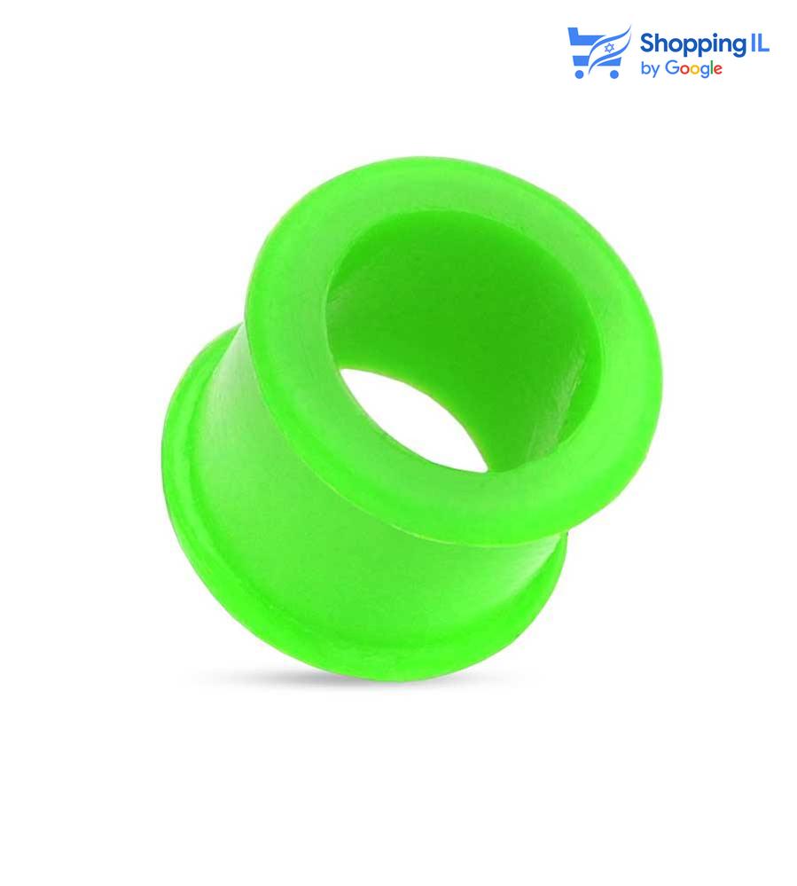 הרחבת סיליקון עם שוליים רחבות- עשויה מסיליקון. ההרחבה בעיצוב עגיל קל עשוי סיליקון עם שוליים רחבים. צבע - לבן, שחור, כחול, צהוב, אדום, ירוק, ורוד מידה - מגיע בקוטר 4-12 מ"מ