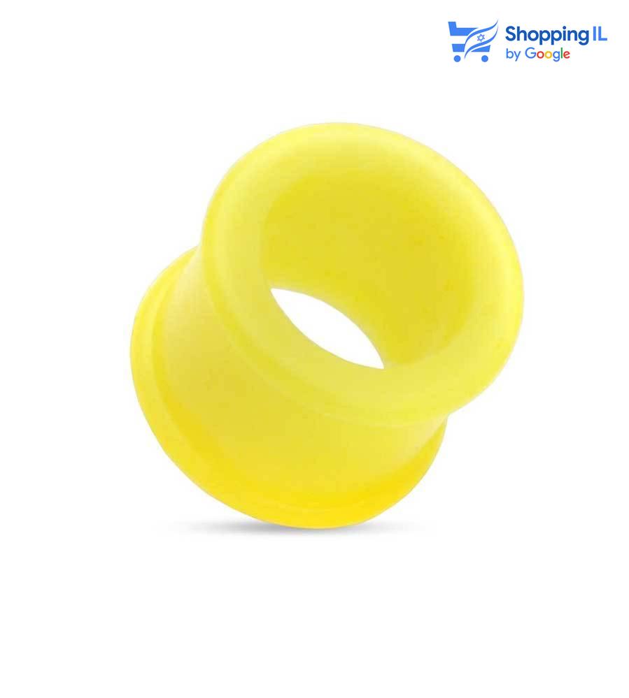 הרחבת סיליקון עם שוליים רחבות- עשויה מסיליקון. ההרחבה בעיצוב עגיל קל עשוי סיליקון עם שוליים רחבים. צבע - לבן, שחור, כחול, צהוב, אדום, ירוק, ורוד מידה - מגיע בקוטר 4-12 מ"מ