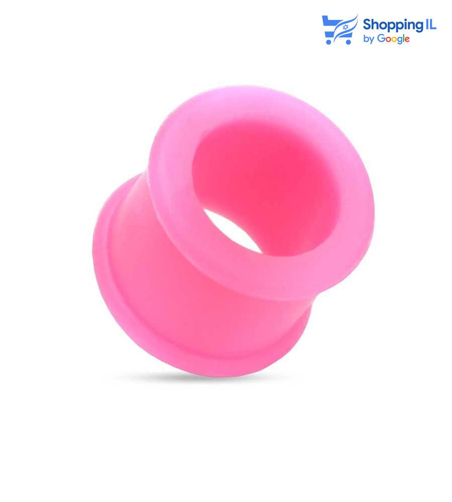 הרחבת סיליקון עם שוליים רחבות- עשויה מסיליקון. ההרחבה בעיצוב עגיל קל עשוי סיליקון עם שוליים רחבים. צבע - לבן, שחור, כחול, צהוב, אדום, ירוק, ורוד מידה - מגיע בקוטר 4-12 מ"מ