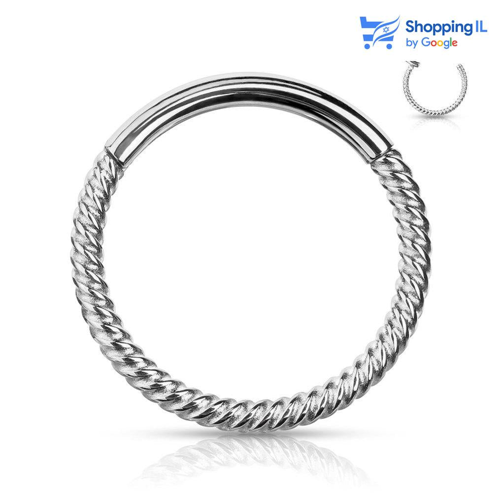  10 מ"מ  העגיל מיועד בעיקר לאזורים הבאים: - פירסינג בפיטמה - פירסינג קונץ'  - פירסינג ספטום - פירסינג הליקס - פירסינג טראגוס - כמובן שניתן לענוד את העגיל גם באזורים אחרים (: