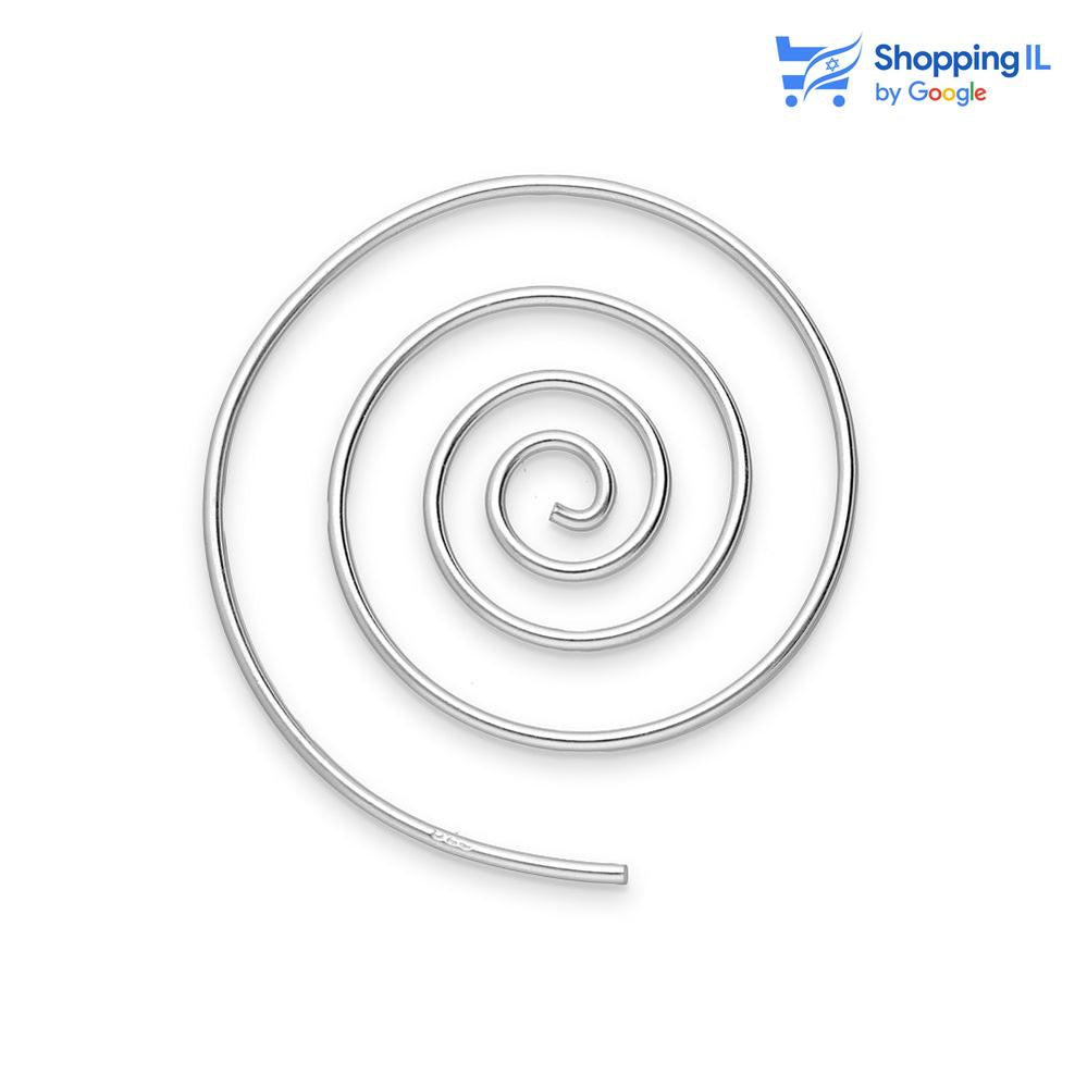 Silver State -  זוג עגילי ספירלה עשויים כסף 925. גלו את קולקציית עגילי הערב של לאבאס, עגילי הכסף 925 ברמה הגבוהה ביותר ונועדו להחזיק לשנים ארוכות.. פשוט להרגיש ולהיראות מיליון דולר! צבע - כסף מידה - מגיע בעובי של 1 מ"מ רוחב הספירלה הוא 30 מ"מ ואורכה 34 מ"מ.  העגיל מיועד בעיקר לאזורים הבאים: - עגילים בתנוך האוזן