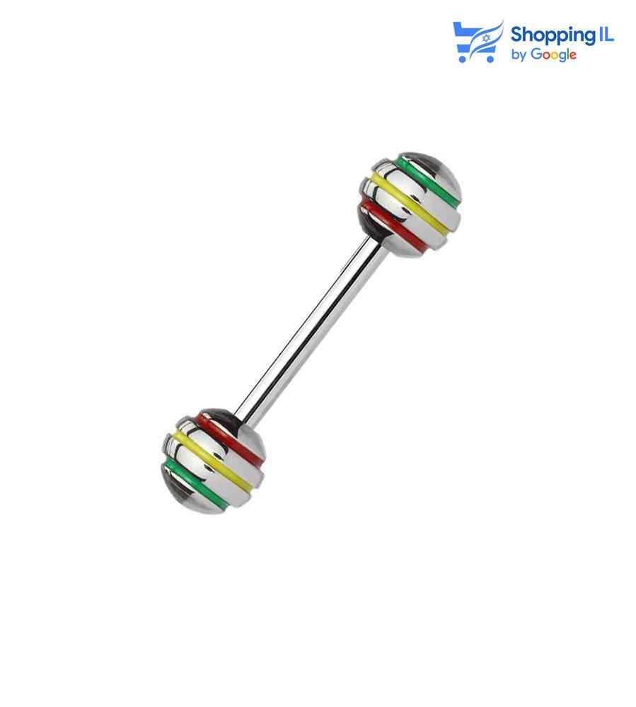 כוורת - Labass עגיל ללשון - עגיל בלשון - פירסינג ללשון - פירסינג בלשון עגיל ללשון כוורת- עגיל ללשון עשוי מתכת רפואית. העגיל בעיצוב כוורת. צבע - אדום, ירוק  צהוב אדום מידה - מגיע בעובי של 1.6 מ"מ ובאורך 16 מ"מ קוטר סוגרים - 6 מ"מ  העגיל מיועד בעיקר לאזורים הבאים: - פירסינג בלשון