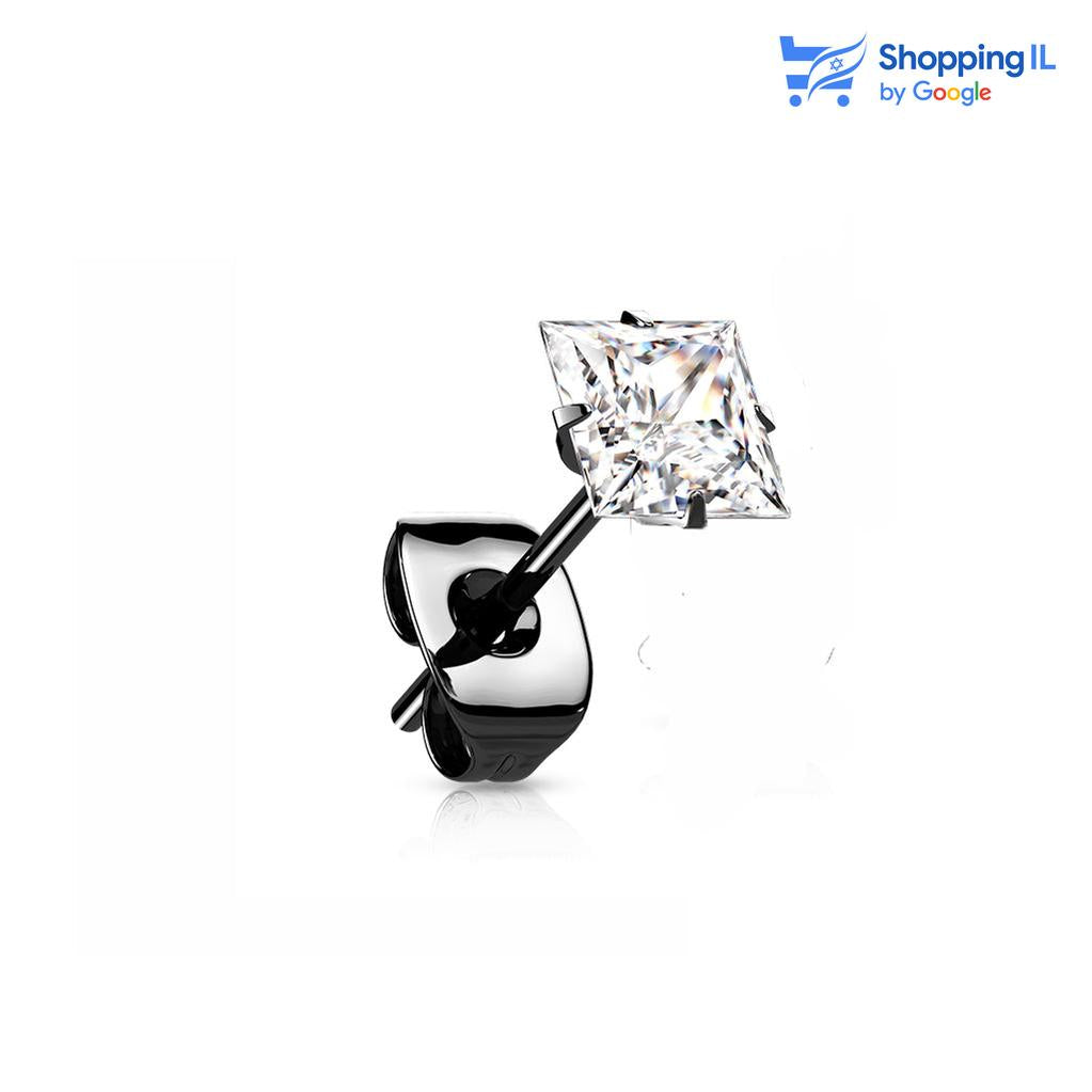 עגיל מרובע צמוד לאוזן-  עשויים טיטניום TITANIUM 6AL-4V-ELI ASTM F-136. עגיל טיטניום משובץ באבן זירקון מרובעת וצלולה. צבע - זהב, שחור מידה - מגיע בעובי של 0.8 מ"מ וגודל זירקון 3/5  * שימו לב העגיל נמכר כעגיל בודד ובא בזוג, כדי לרכוש זוג עגילים הוסיפו 2 עגילים לעגלה  העגילים מיועדים בעיקר לאזורים הבאים: - עגיל בתנוך - כמובן שניתן לענוד את העגיל גם באזורים אחרים :)