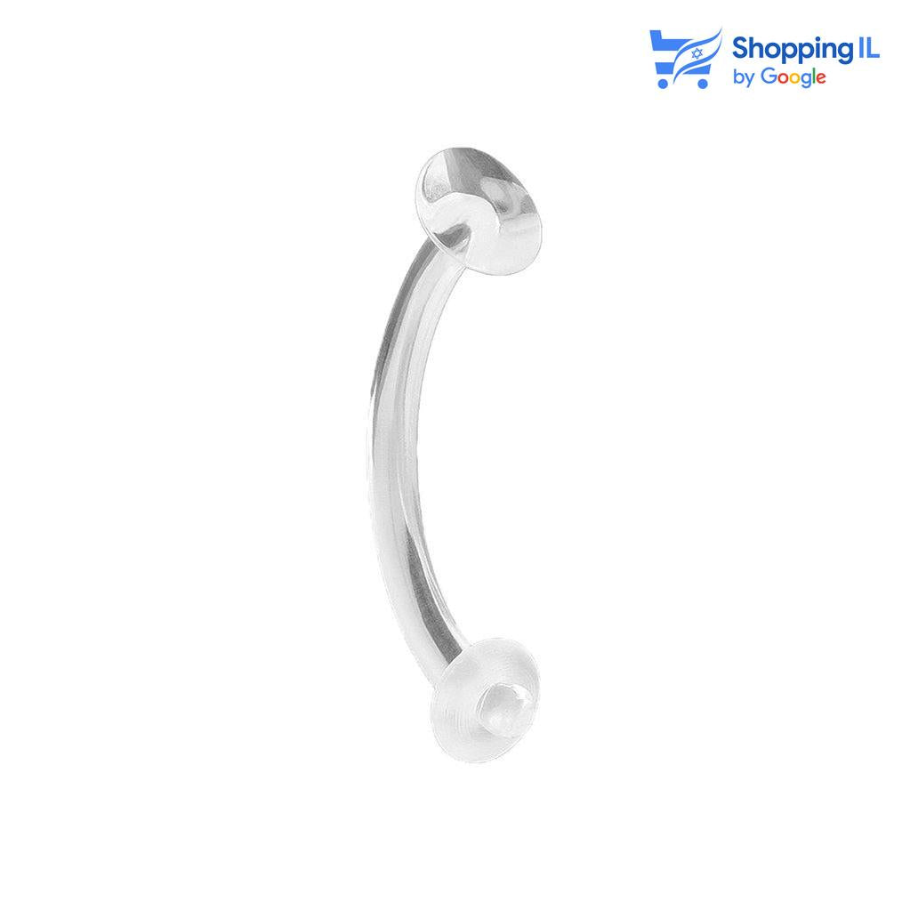 עגיל קיפר גבה / רוק- עגיל קיפר עשוי ביופלקס . עגיל קיפר לשמירה על הנקב והסתרה מושלמת של הפירסינג, מגיע עם סגירת גומייה ומצד שני סוגר שטוח. צבע - שקוף מידה - מגיע בעובי של 1.2 מ"מ ובאורך 8/10 מ"מ  העגיל מיועד בעיקר לאזורים הבאים: - פירסינג בגבה - פירסינג רוק - פירסינג בטבור (דק במידה מהסטנדרט) - כמובן שניתן לענוד את העגיל גם באזורים אחרים (:  מתאים לחיילים מתאים למקומות עבודה שלא אוהבים פירסינג