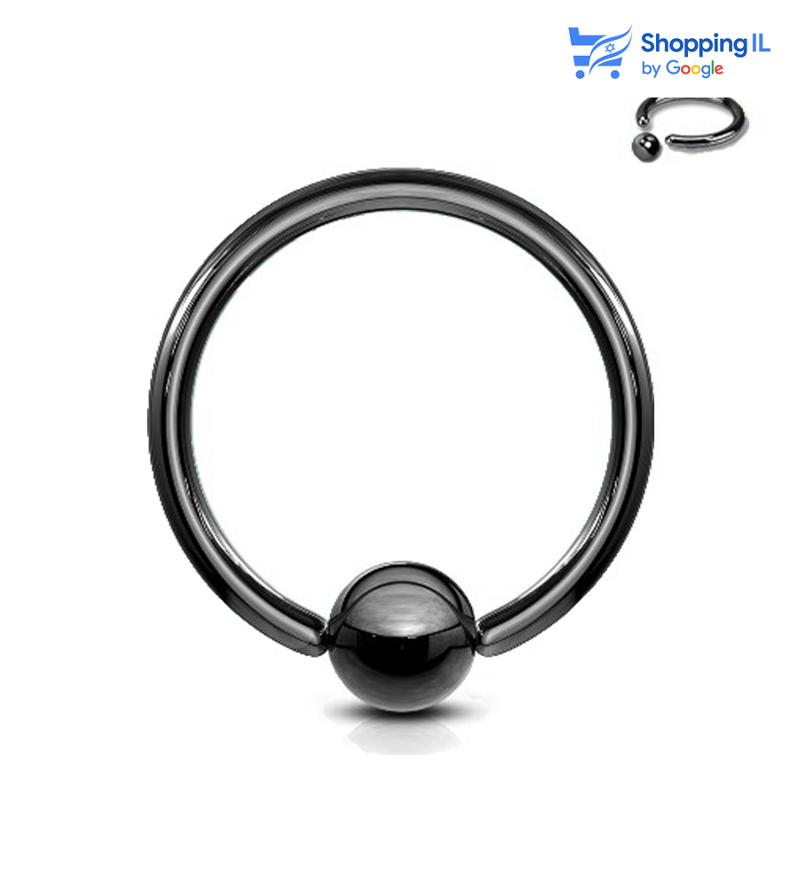 עגיל לחץ טיטניום שחור - עגיל לחץ עשוי מתכת רפואית מצופה בטיטניום שחור. העגיל בעיצוב עגיל לחץ קלאסי. צבע -שחור מידה - מגיע בעובי של 0.8/1.2  מ"מ ובקוטר 6/8 מ"מ קוטר סוגר - 3 מ"מ  העגיל מיועד בעיקר לאזורים הבאים: - מתאים לכל סגנונות הפירסינג (: