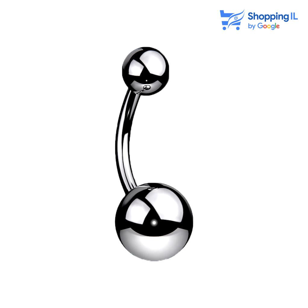 עגיל לטבור קלאסי- עשוי מטיטניום TITANIUM 6AL-4V-ELI ASTM F-136. העגיל בעיצוב פשוט של עגיל לטבור קלאסי קיים גם במידה קצרה יותר ודקה יותר מהרגיל צבע - כסף כהה, זהב מידה - מגיע בעובי של 1.2/1.6 מ"מ ובאורך 8/10 מ"מ  סוגרים - 6&4  העגיל מיועד בעיקר לאזורים הבאים: - פירסינג בטבור