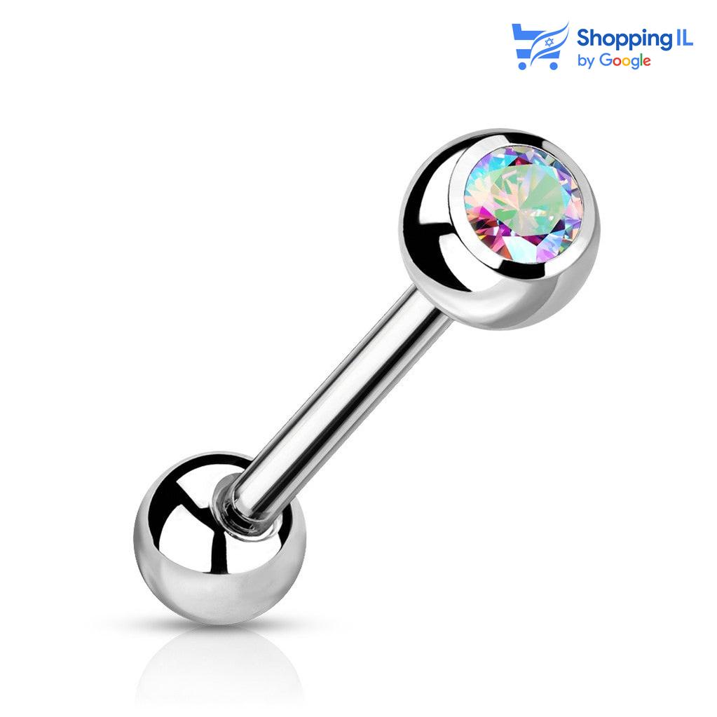 19 מ"מ קוטר סוגרים - 5 מ"מ  העגיל מיועד בעיקר לאזורים הבאים: - פירסינג בלשון