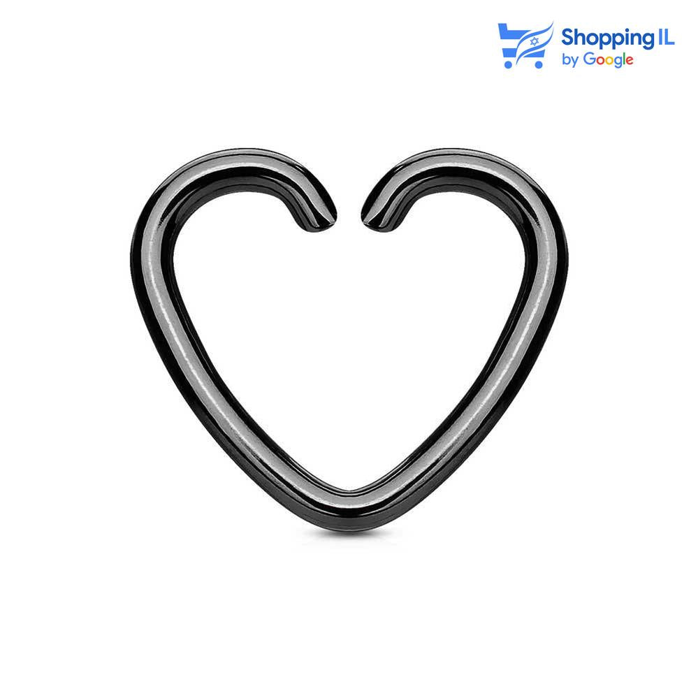 לב טיטניום - Labass עגיל בננה לב - עגיל בננה עשוי מתכת רפואית מצופה ברודיום. העגיל בעיצוב מוט בננה עם זירקונים בסגנון לב.  צבע -כסוף מידה - מגיע בעובי של 1.2 מ"מ ובאורך 8 מ"מ קוטר סוגר - 3 מ"מ  העגיל מיועד בעיקר לאזורים הבאים: - פירסינג בגבה - פירסינג רוק - פירסינג בטבור (קצר ודק במידה מהסטנדרט)