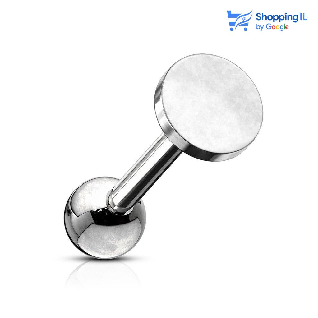 עגיל עיגול- עגיל עיגול עשוי מתכת רפואית. העגיל בעיצוב דיסקית שטוחה. צבע - כסוף, שחור, זהב, רוז מידה - מגיע בעובי של 1.2 מ"מ ובאורך 6 מ"מ קוטר סוגר - 4 מ"מ  העגיל מיועד בעיקר לאזורים הבאים: - פירסינג קונץ' - פירסינג הליקס - פירסינג פלאט  - פירסינג טראגוס - כמובן שניתן לענוד את העגיל גם באזורים אחרים (: